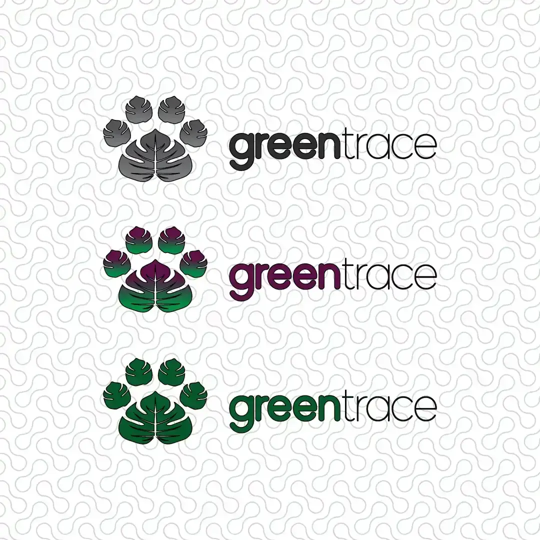 greentrace logo variations on white background