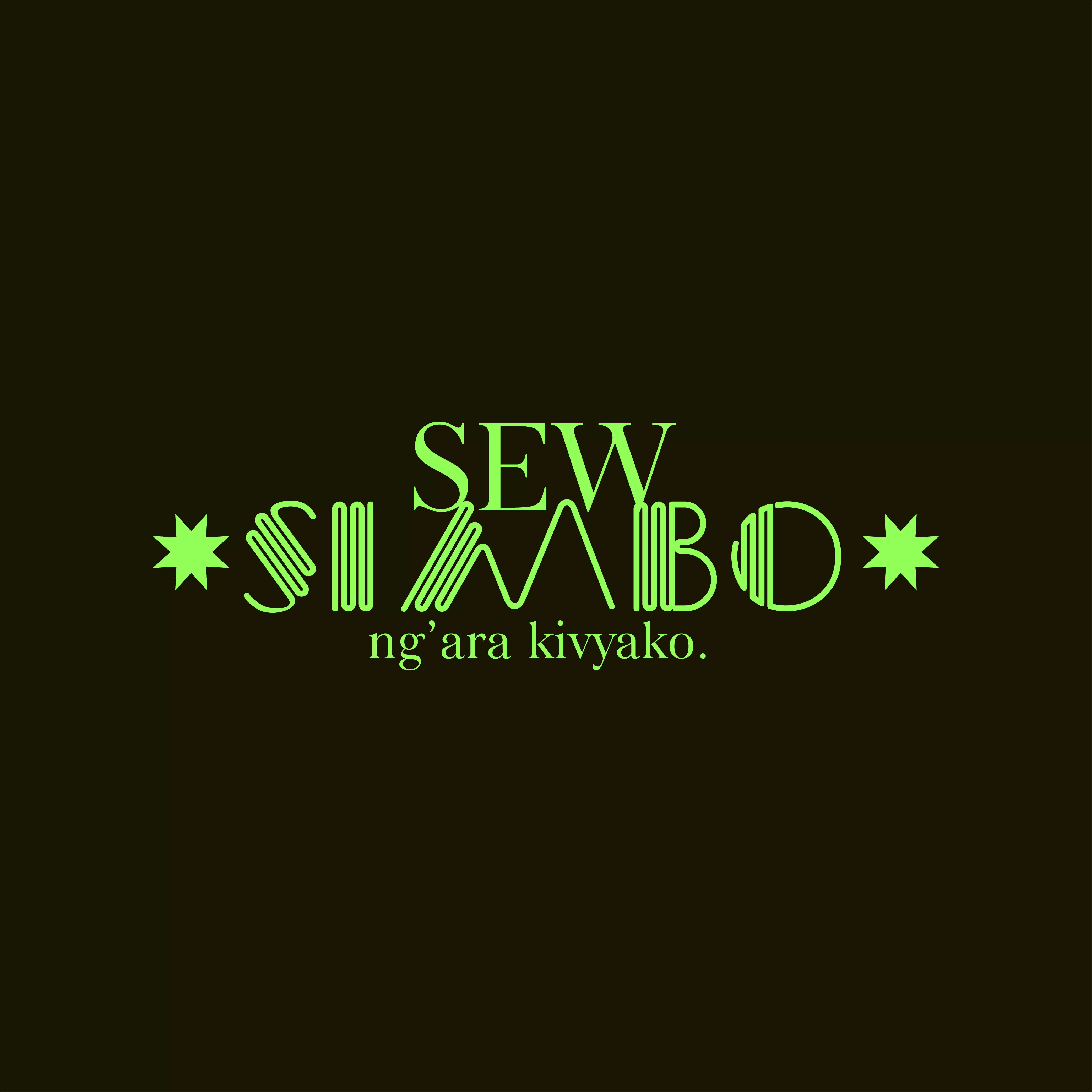 logo presentation for Sew Simbo tailors.