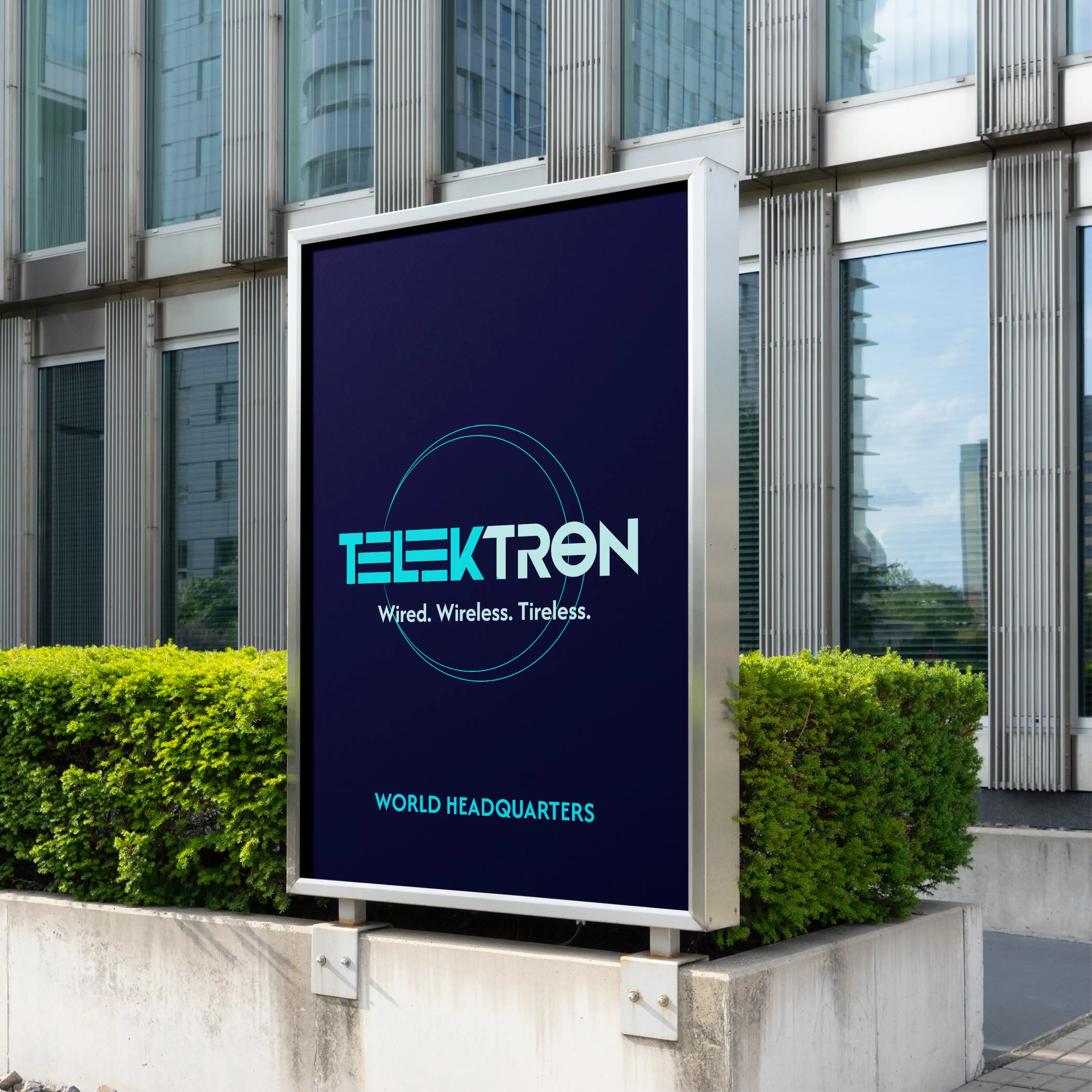 billboard presentation of a logo.